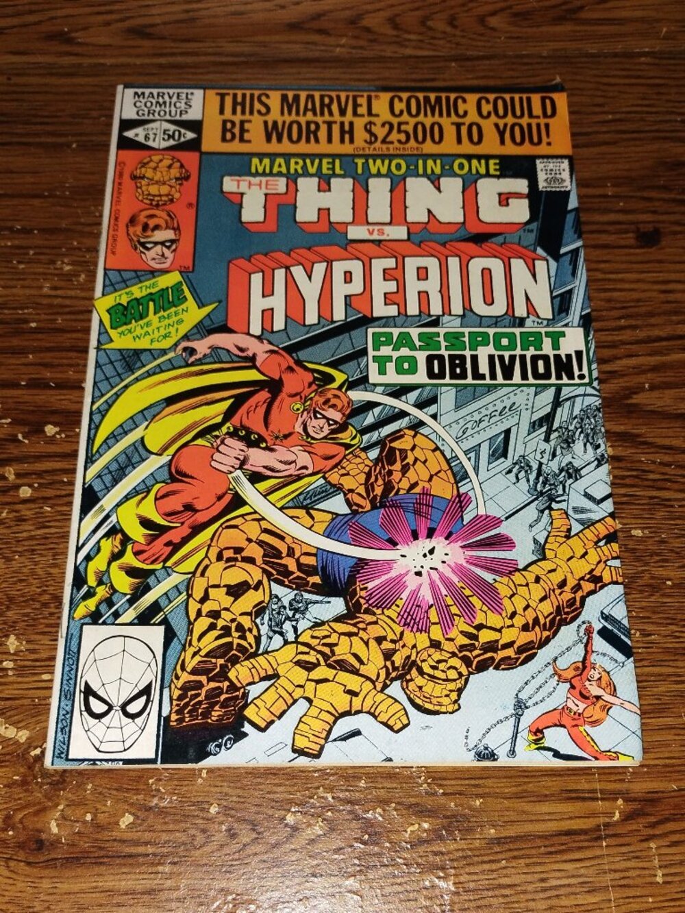 Marvel Two in One #104 starring The Thing vs. Hyperion (Marvel Comics, 1980)